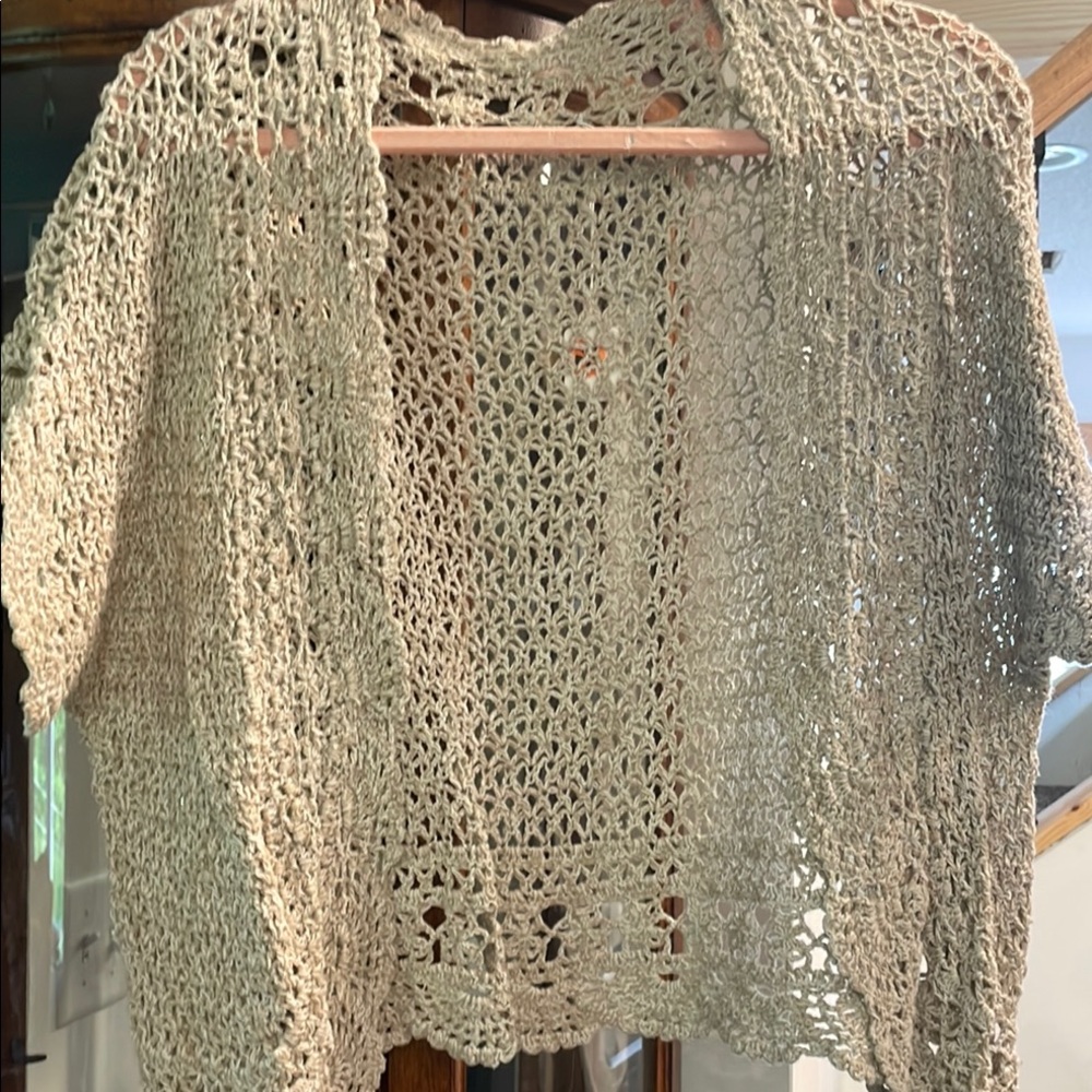 Elegant Open-Knit Sweater - Cream